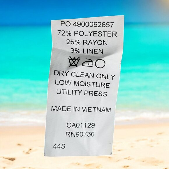 Ralph Lauren Men's 44S Beige Check 72% Poly 25% Rayon Blazer Sport Coat 11611 - Picture 9 of 9